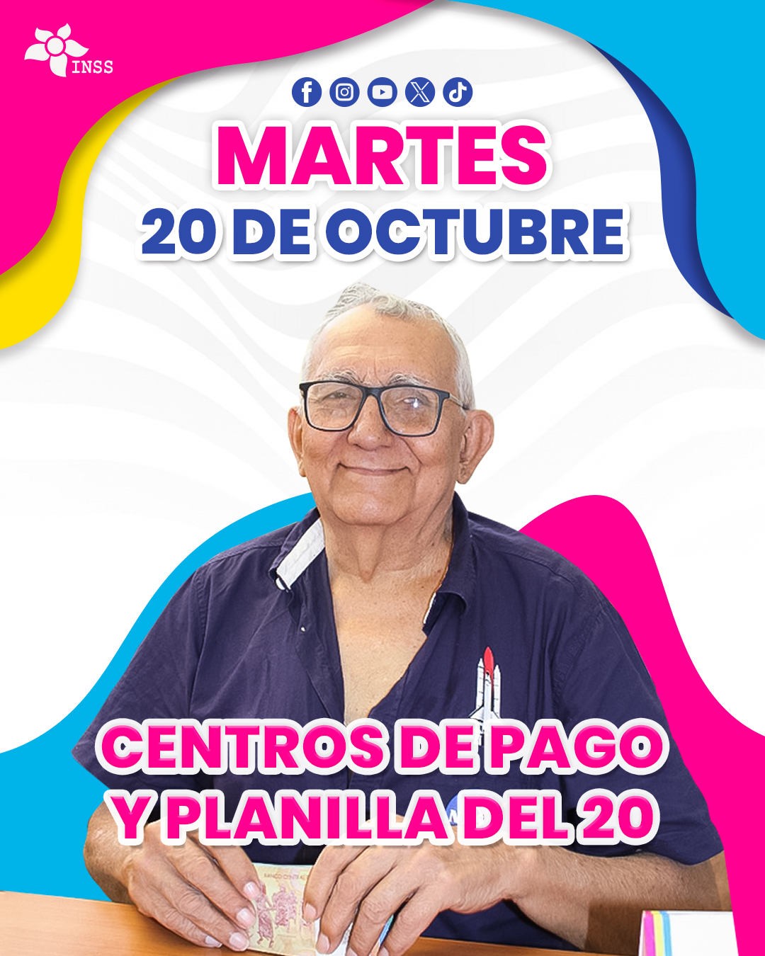 Centros de pago y Planilla 20: martes 20 de octubre